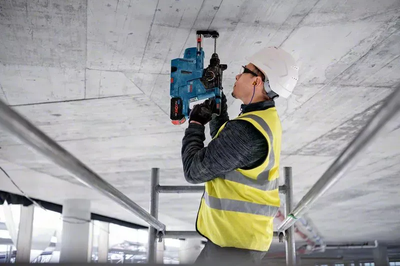 Bosch Cordless Hammer Drill GBH 18V-24 C Professional solo, 18V (blue/black, without battery and charger, with Bluetooth, in L-BOXX)