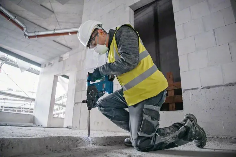 Bosch Cordless Hammer Drill GBH 18V-24 C Professional solo, 18V (blue/black, without battery and charger, with Bluetooth, in L-BOXX)