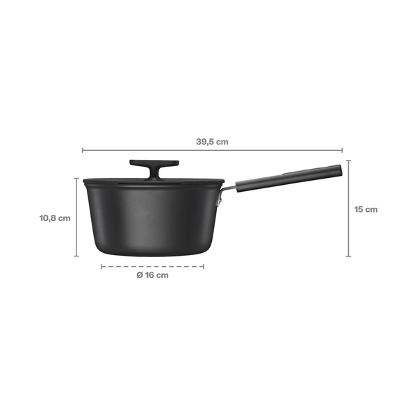 Fiskars Hard Face - saucepan with lid, 2.5 L, ceramic