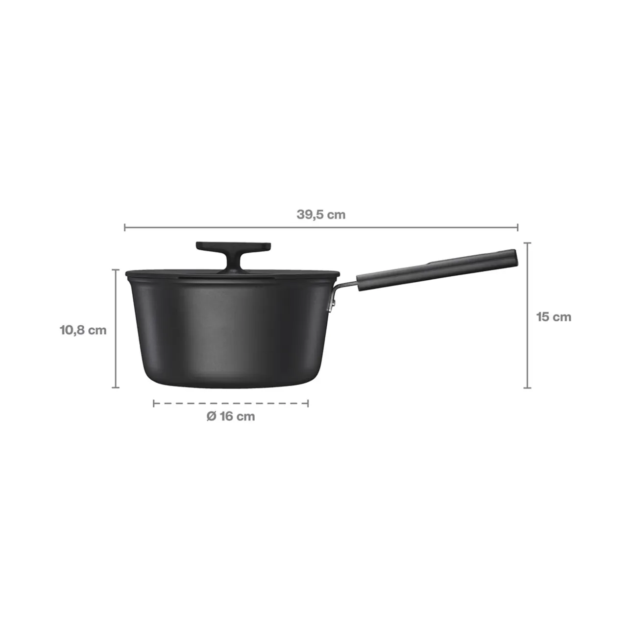 Fiskars Hard Face - saucepan with lid, 2.5 L, ceramic