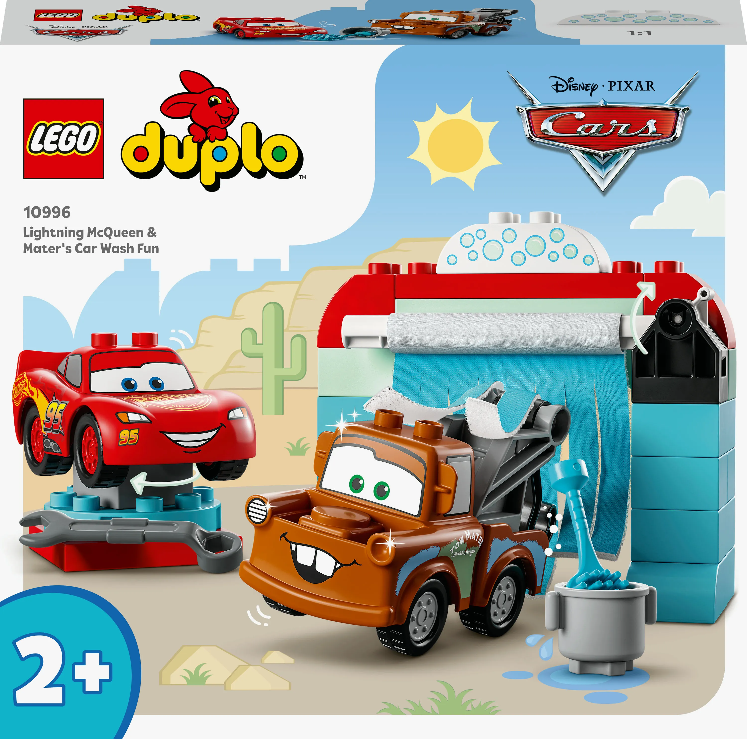 Lego Duplo Lightning McQueen and Mater at the Car Wash 10996