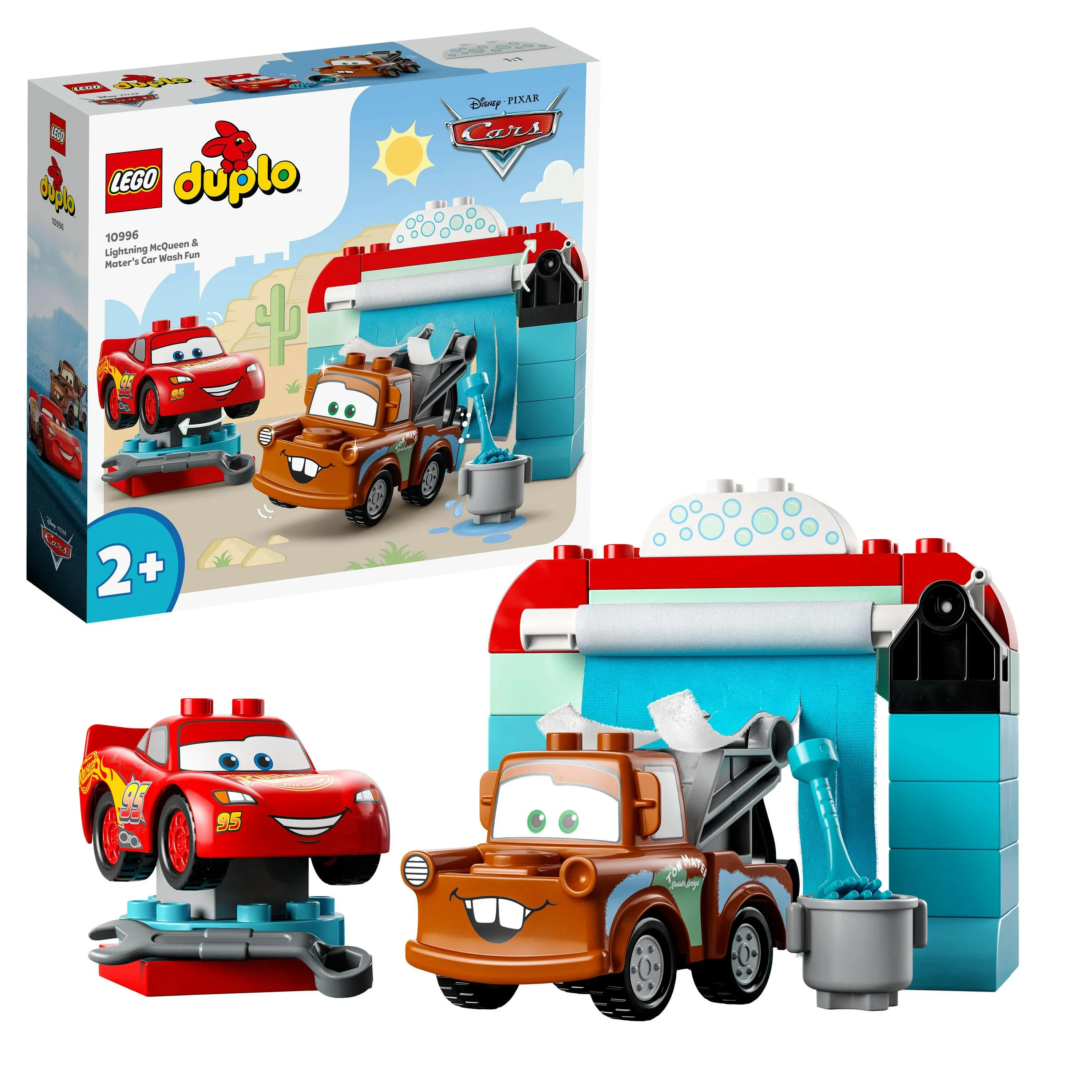 Lego Duplo Lightning McQueen and Mater at the Car Wash 10996