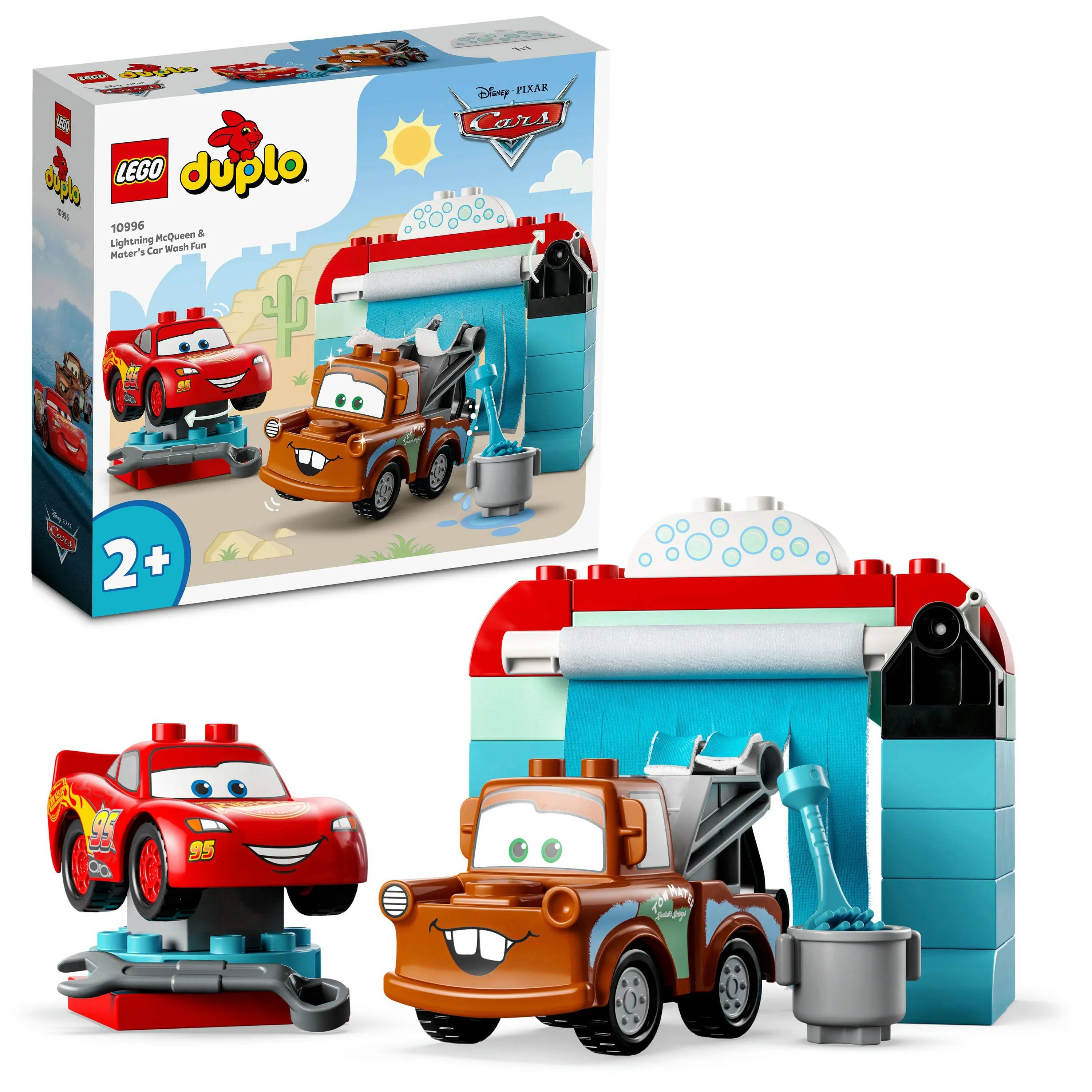 Lego Duplo Lightning McQueen and Mater at the Car Wash 10996
