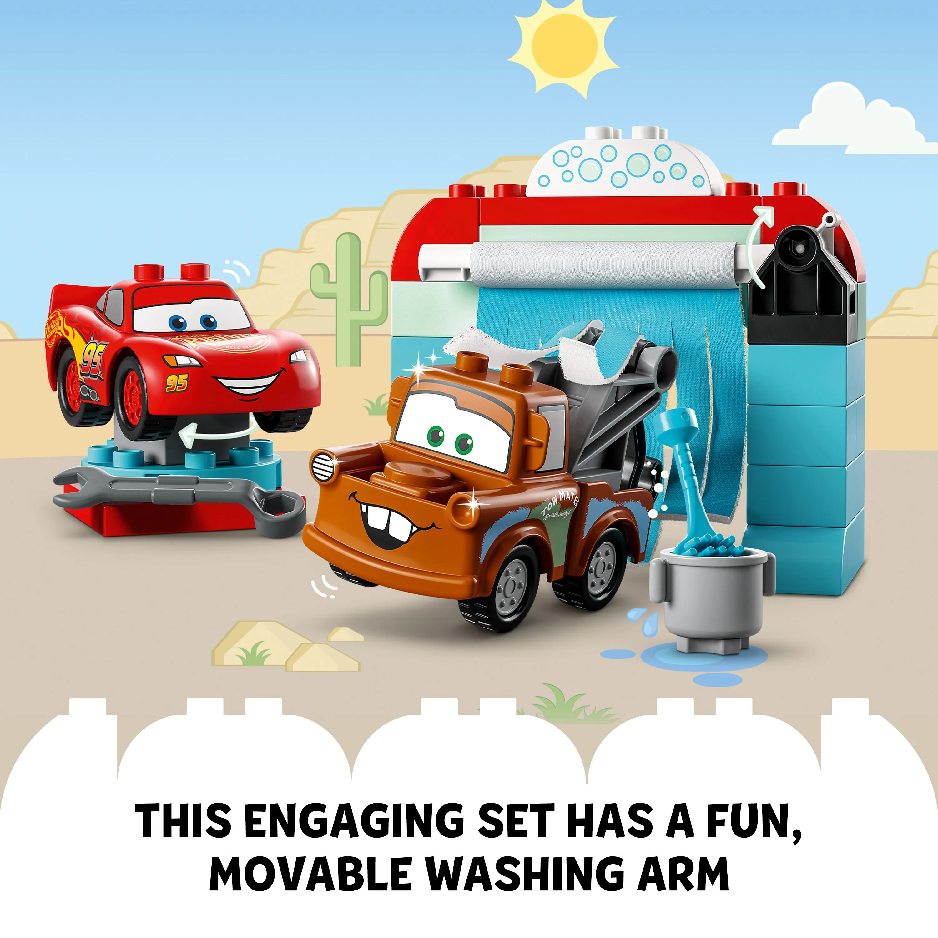 Lego Duplo Lightning McQueen and Mater at the Car Wash 10996