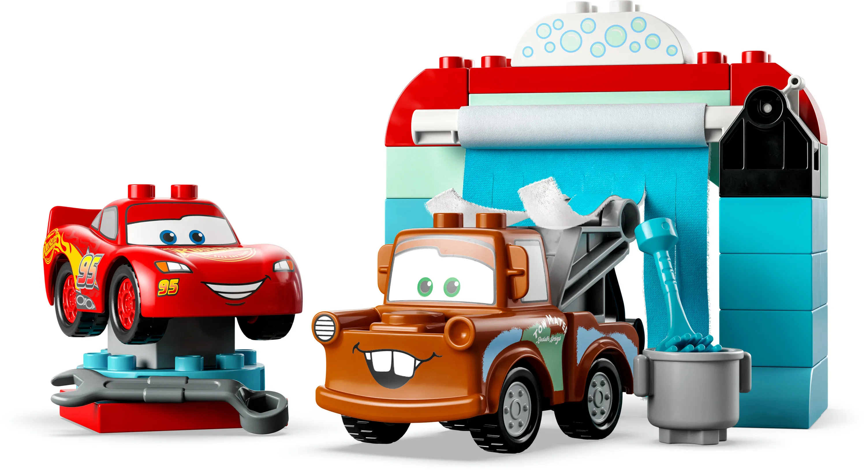 Lego Duplo Lightning McQueen and Mater at the Car Wash 10996