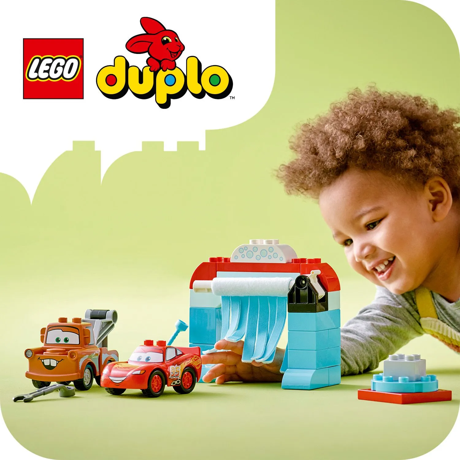 Lego Duplo Lightning McQueen and Mater at the Car Wash 10996
