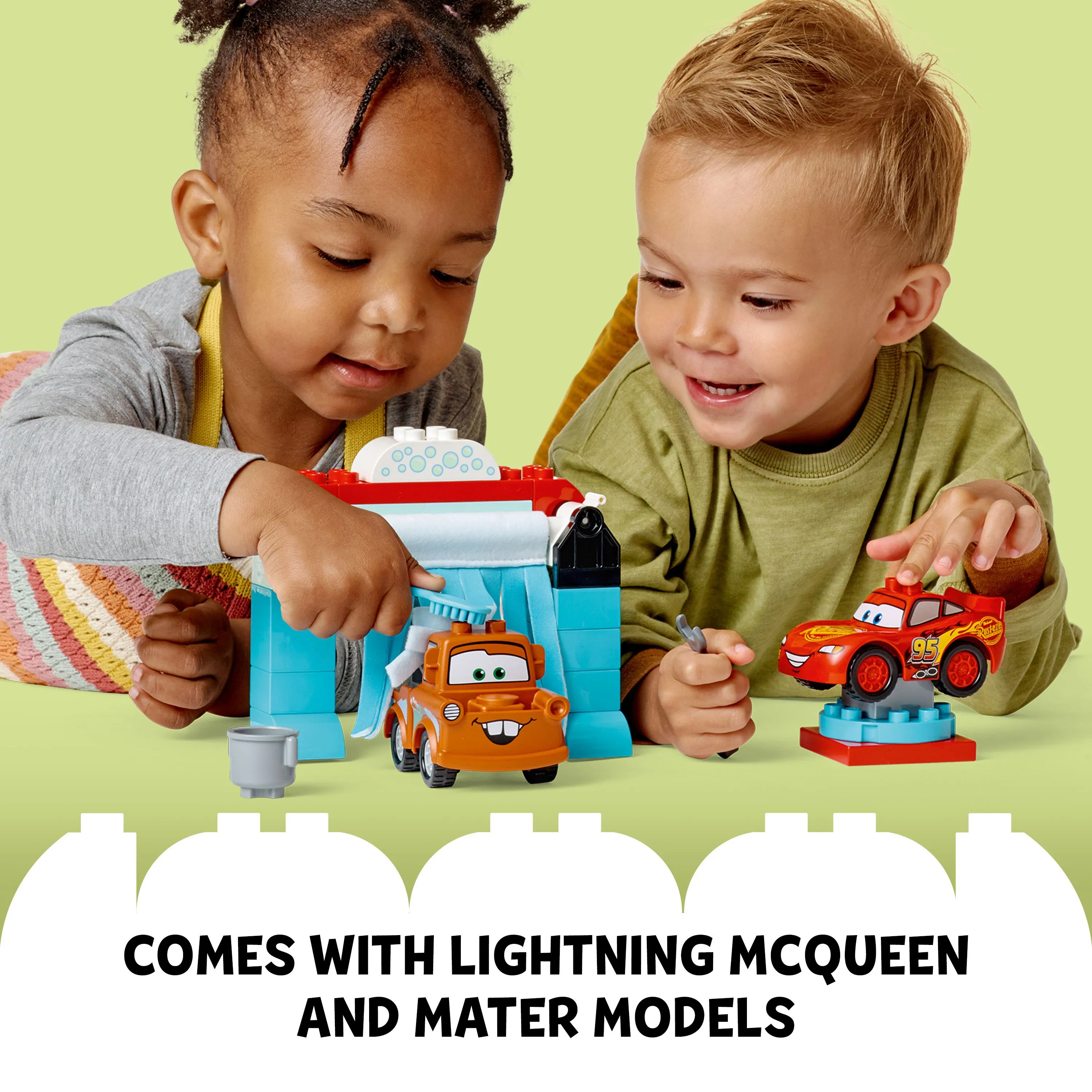 Lego Duplo Lightning McQueen and Mater at the Car Wash 10996
