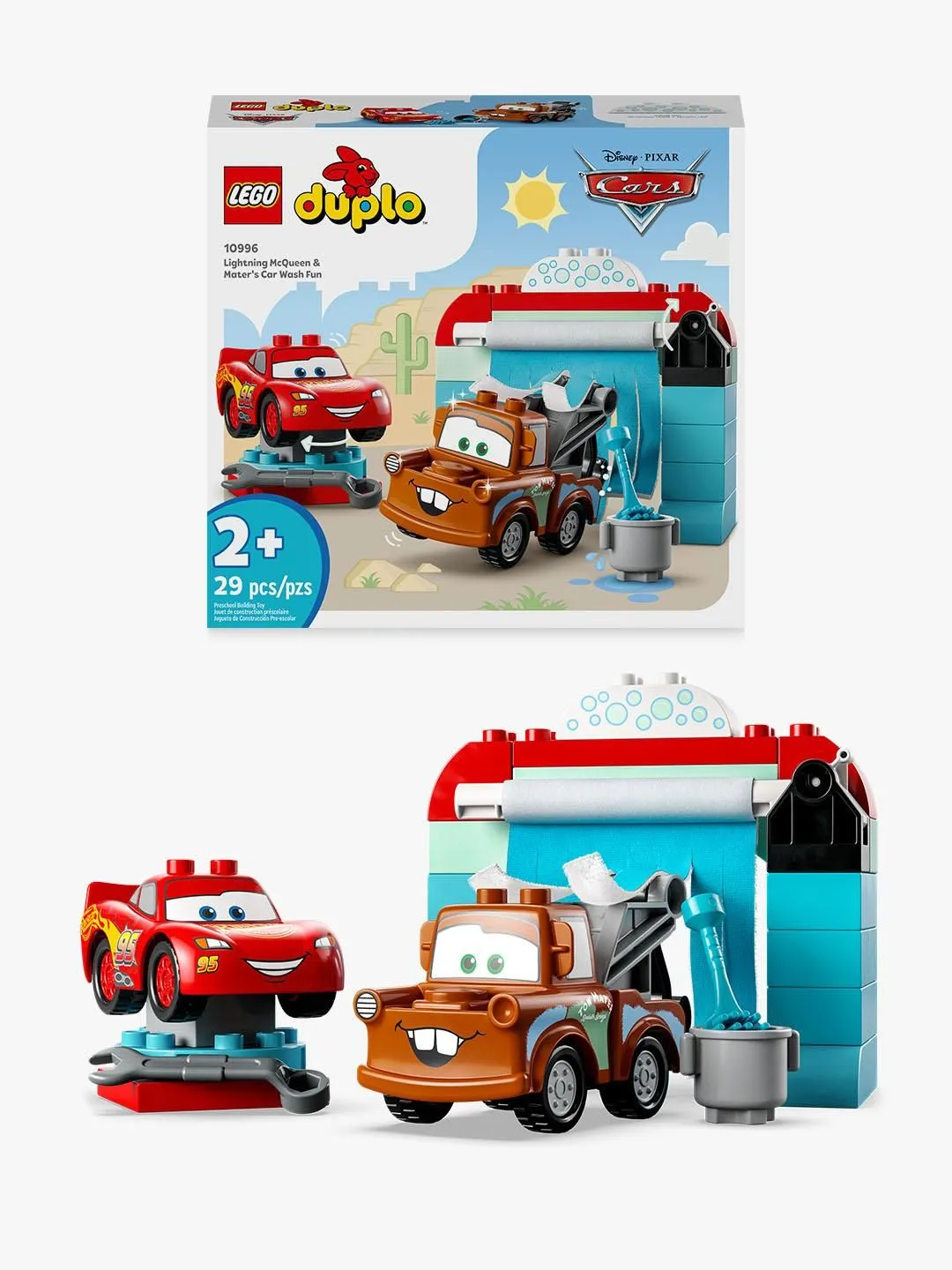 Lego Duplo Lightning McQueen and Mater at the Car Wash 10996