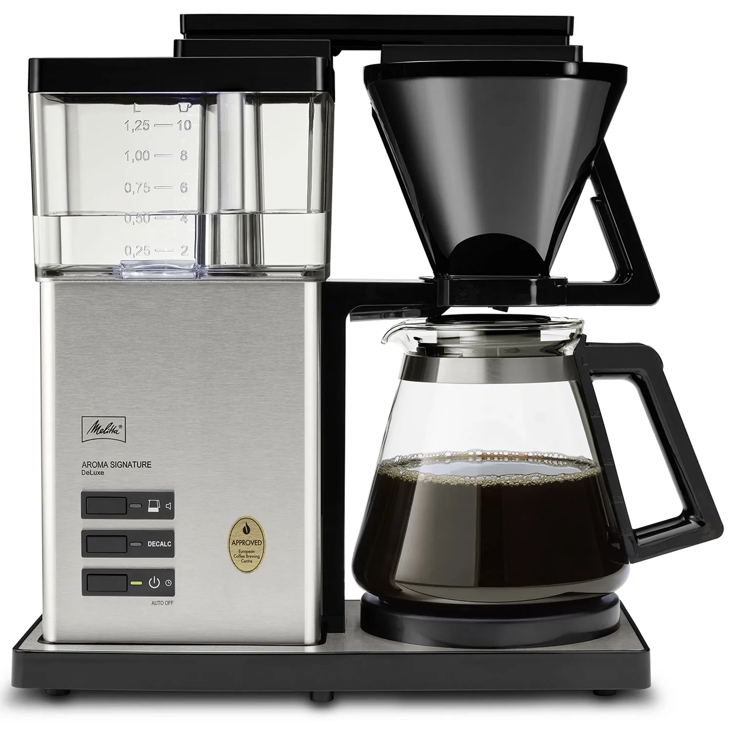 Melitta Aroma Signature De Luxe -kahvinkeitin, hopea