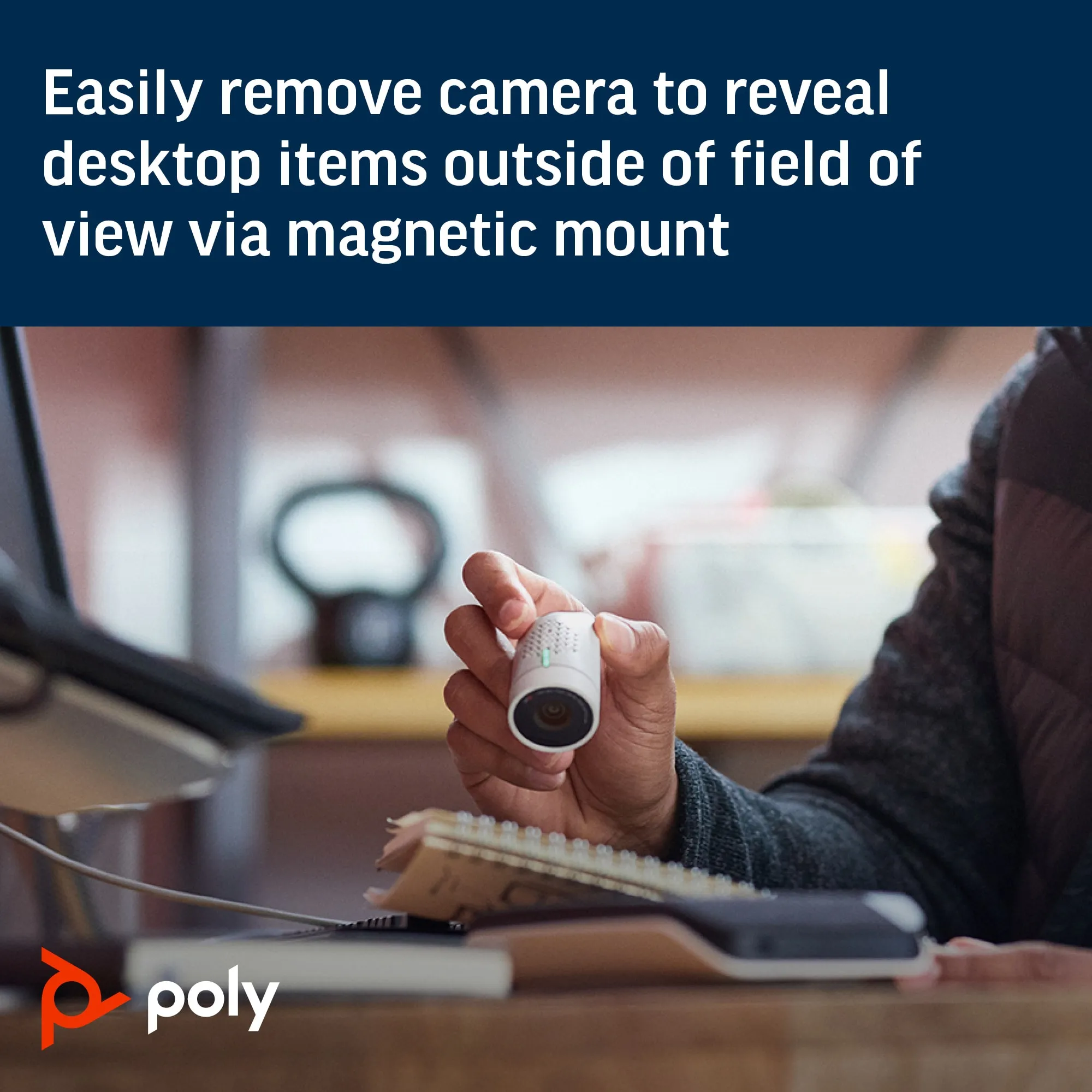 Poly Studio P5, 1080p - webcam, silver