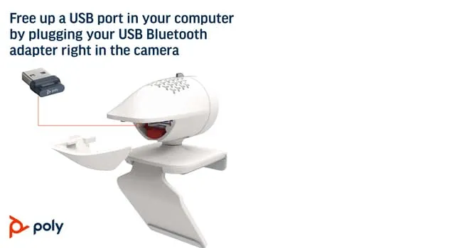 Poly Studio P5, 1080p - webcam, silver