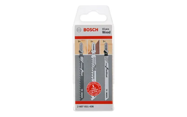 Bosch jigsaw blade set for wood, pack of 15