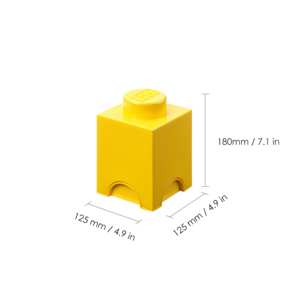 Room Copenhagen LEGO Storage Brick 1 yellow - RC40011732
