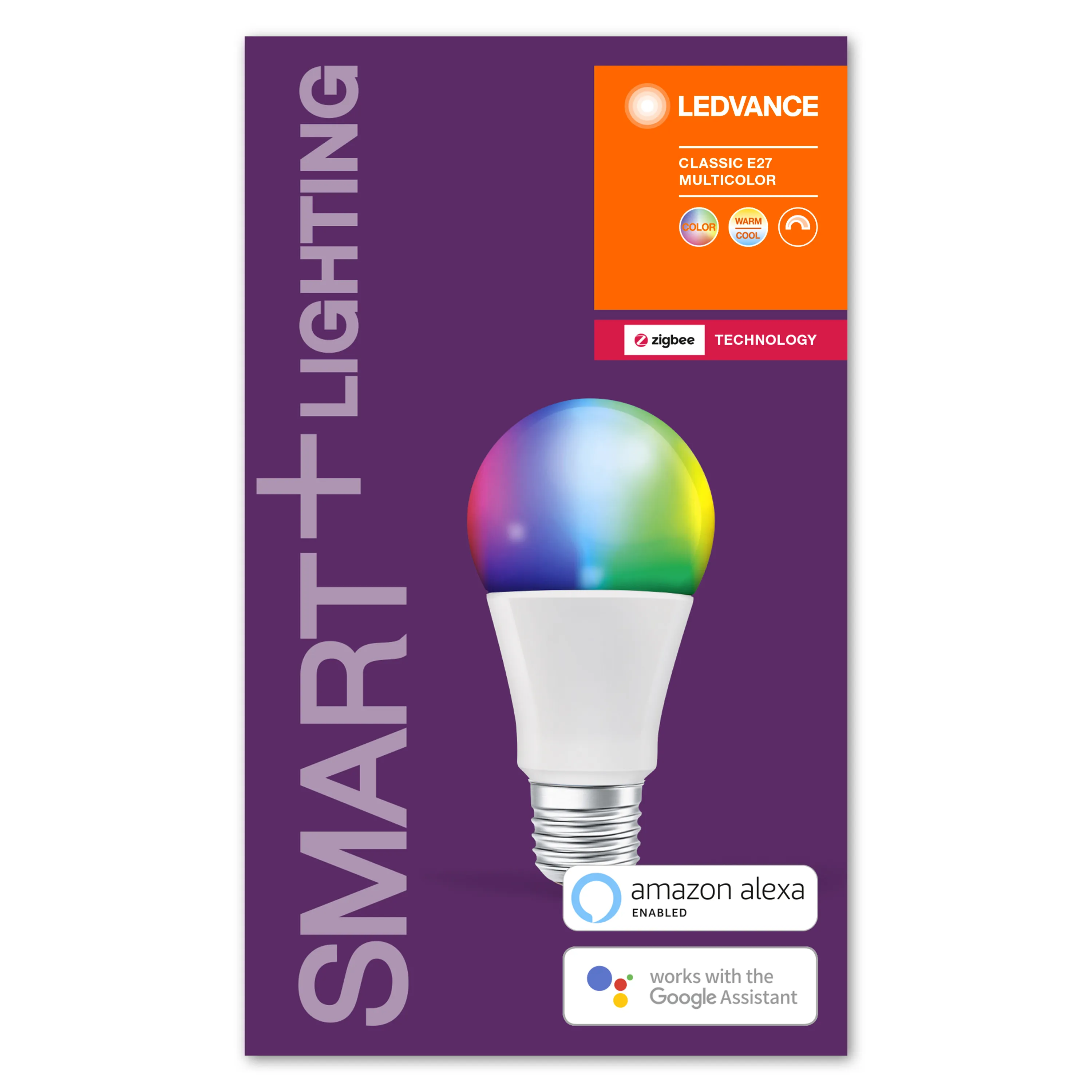 Ledvance Smart+ Classic Multicolour RGB, ZigBee - smart ljuskälla,  E27, 10W