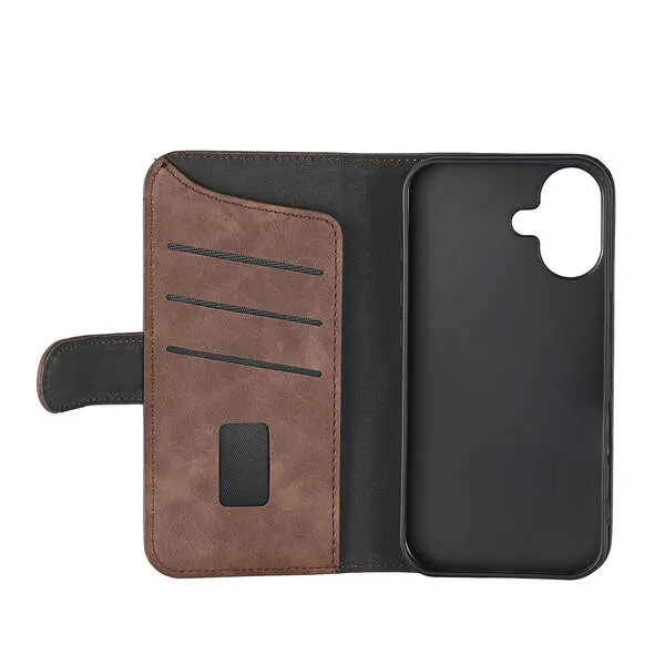 GEAR Wallet MagSeries, iPhone 16 - plånboksfodral, Brun