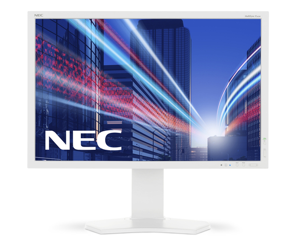 NEC 24.1" MultiSync P242W, WUXGA, IPS -n&auml;ytt&ouml;, Valkoinen