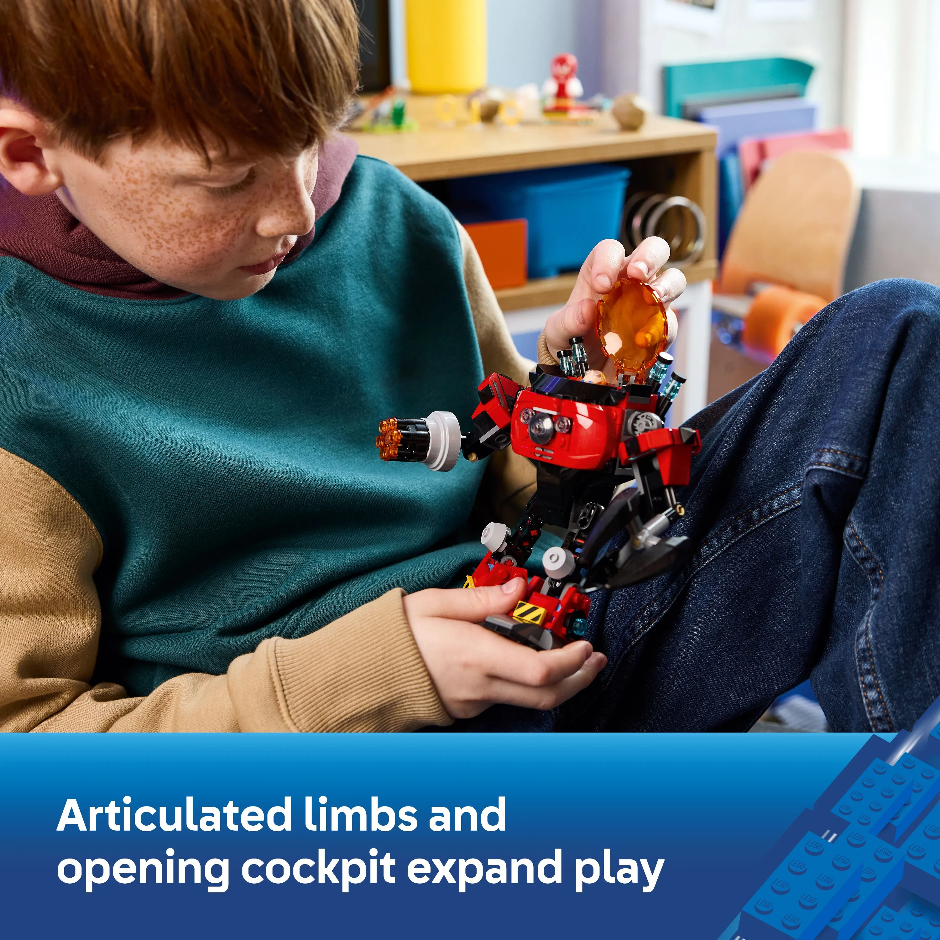 LEGO Sonic the Hedgehog Knuckles mot Dr. Eggman och Egg Crusher-robot 77005