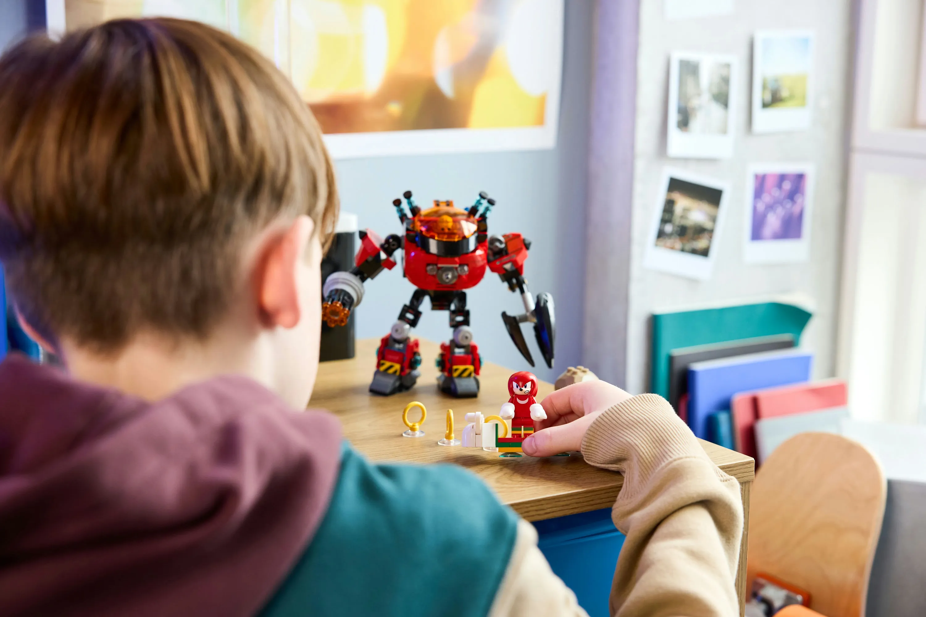 LEGO Sonic the Hedgehog Knuckles mot Dr. Eggman och Egg Crusher-robot 77005