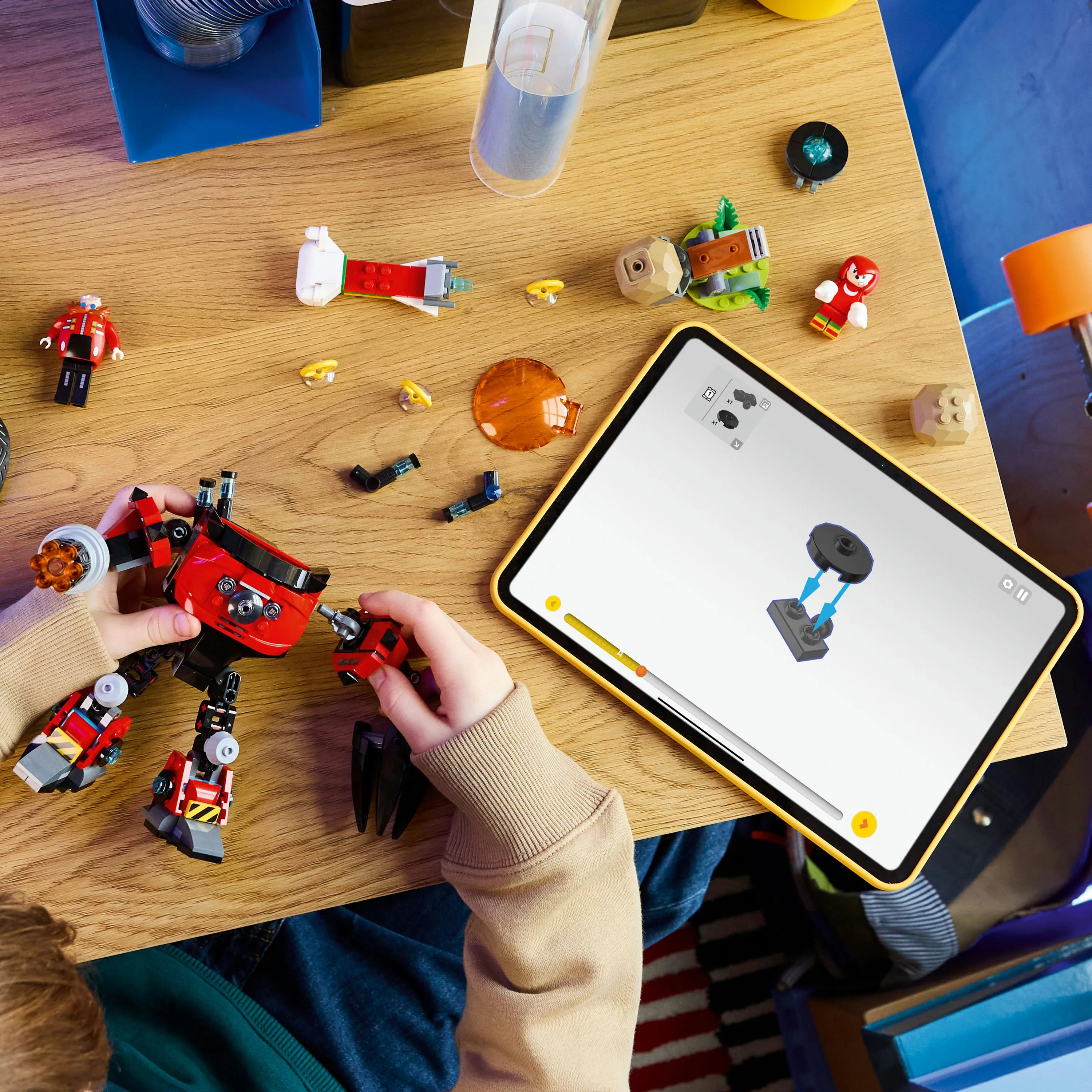 LEGO Sonic the Hedgehog Knuckles mot Dr. Eggman och Egg Crusher-robot 77005