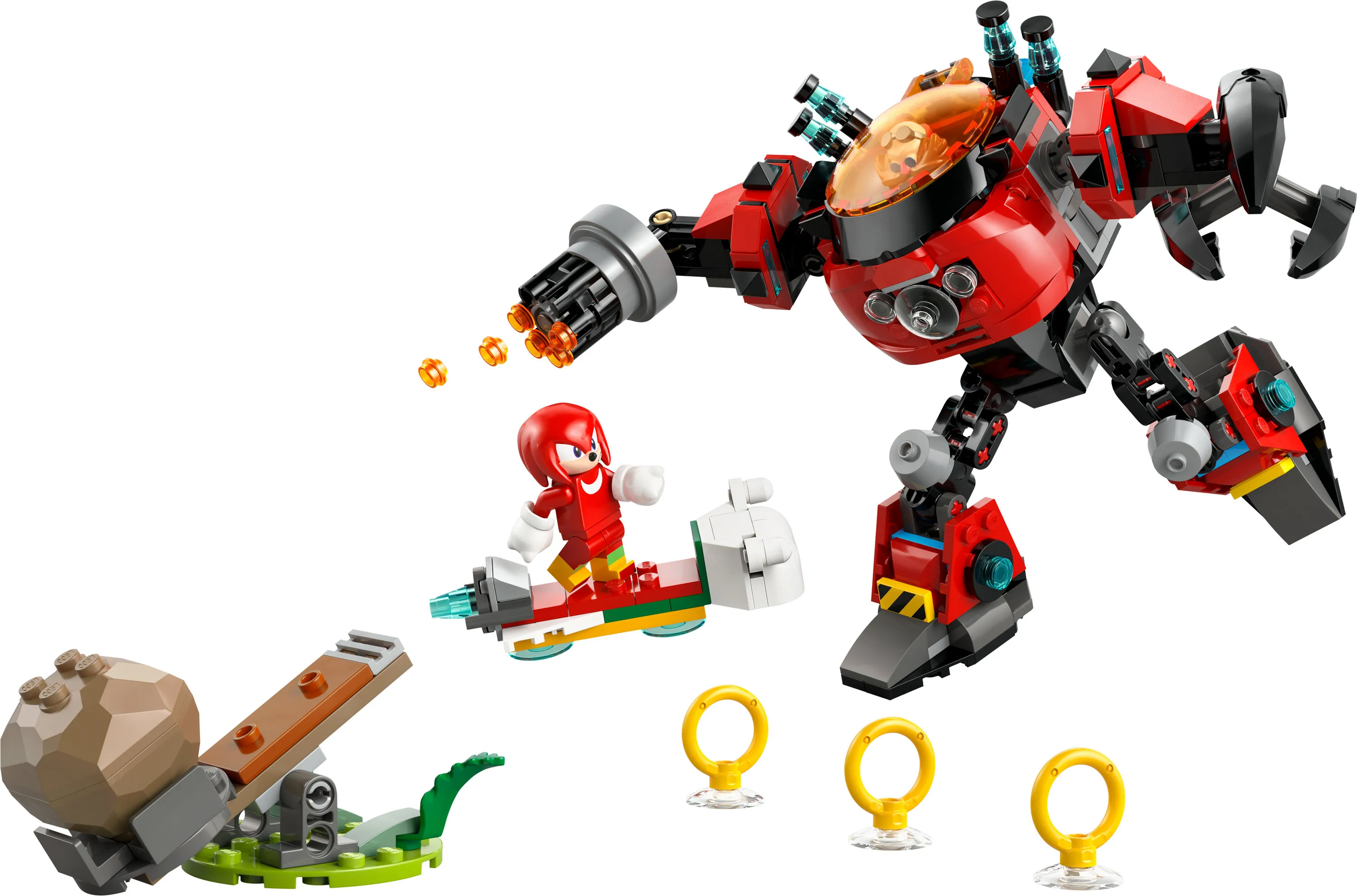 LEGO Sonic the Hedgehog Knuckles mot Dr. Eggman och Egg Crusher-robot 77005