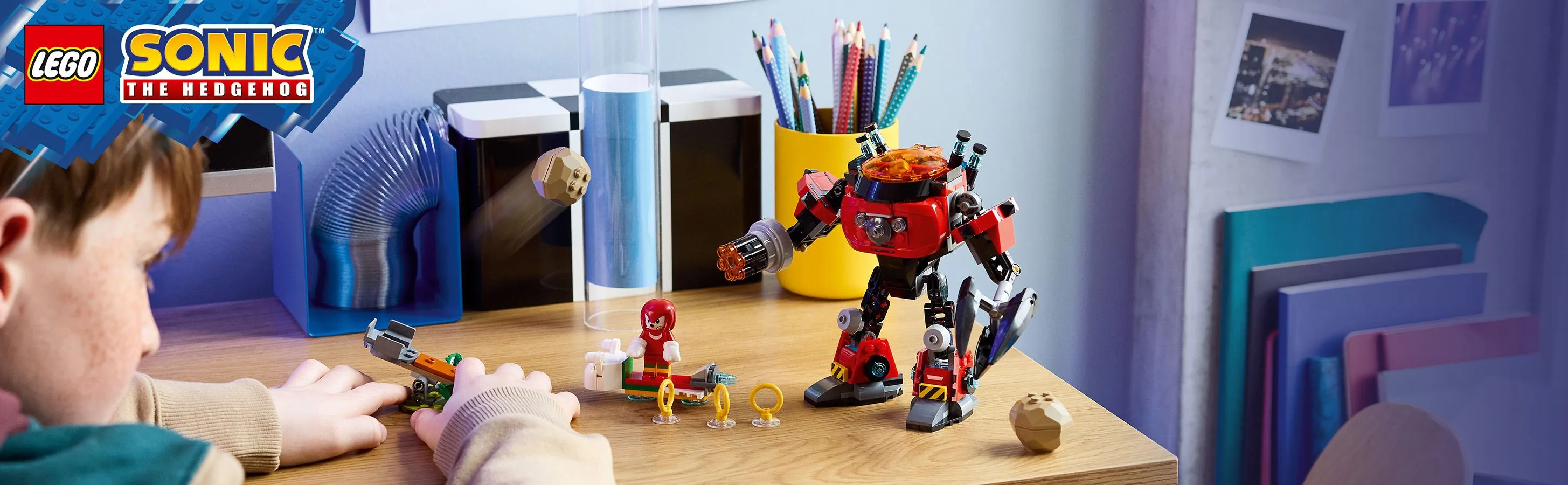 LEGO Sonic the Hedgehog Knuckles mot Dr. Eggman och Egg Crusher-robot 77005