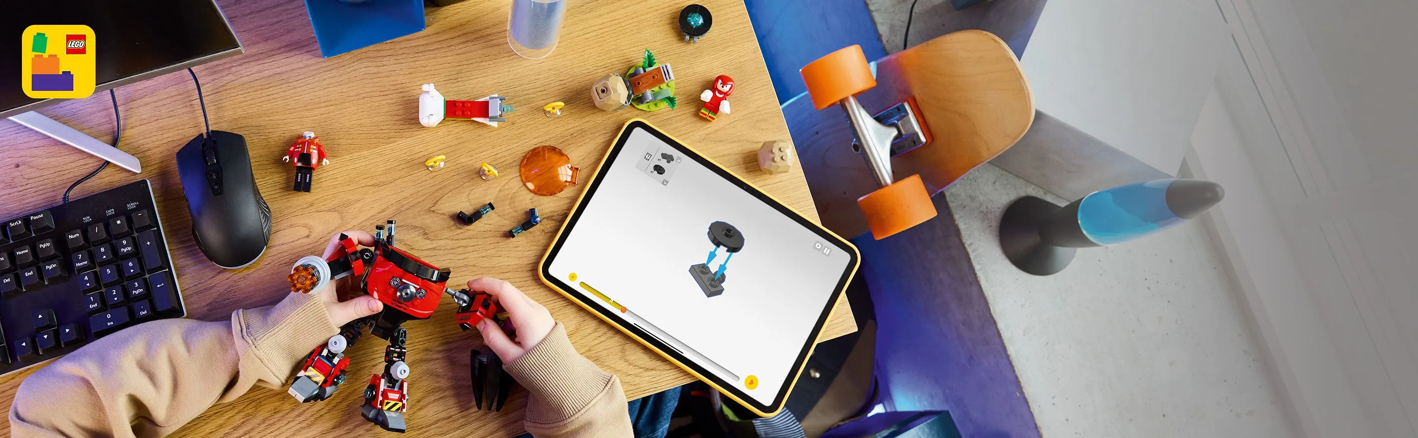 LEGO Sonic the Hedgehog Knuckles mot Dr. Eggman och Egg Crusher-robot 77005