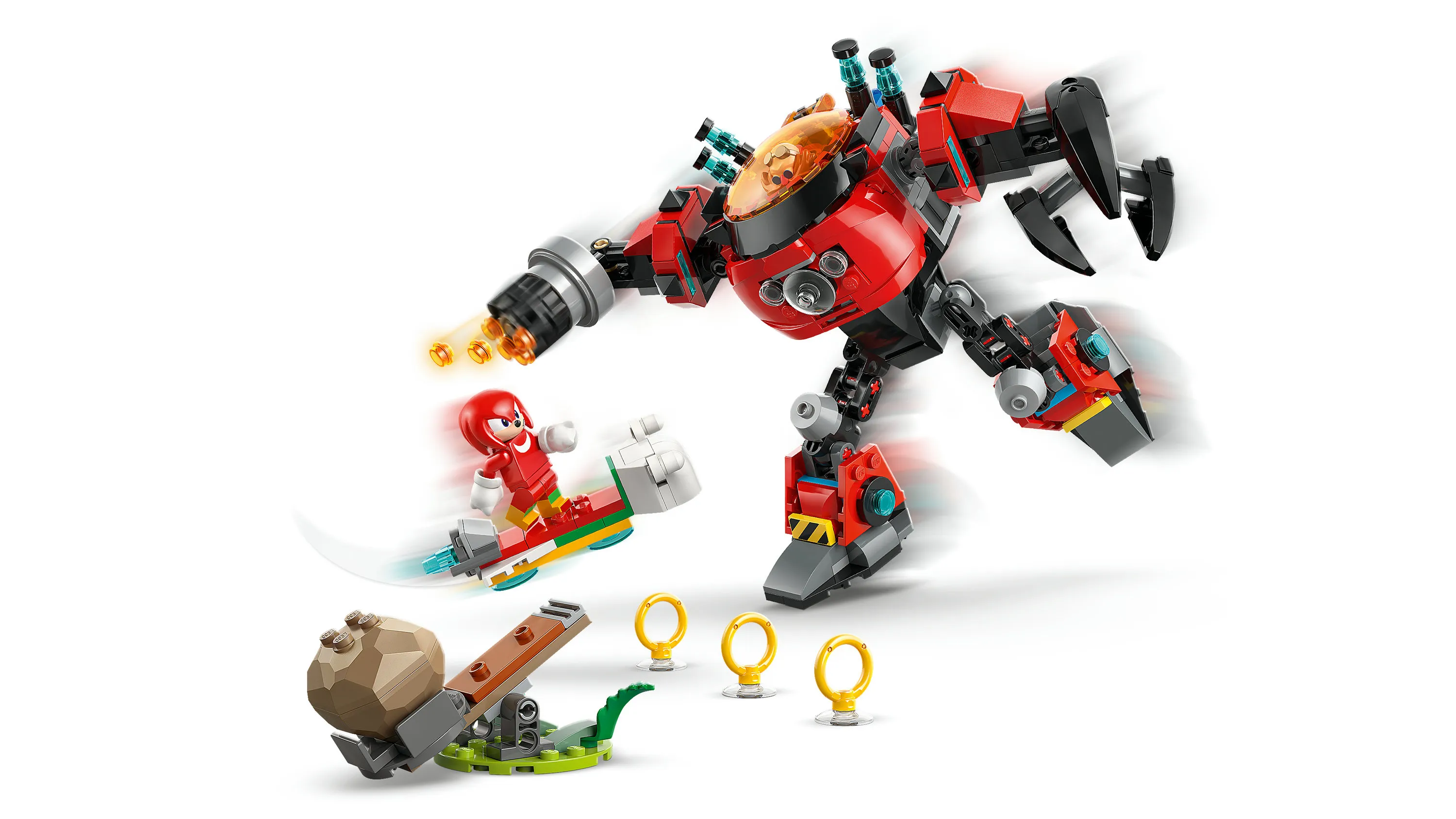LEGO Sonic the Hedgehog Knuckles mot Dr. Eggman och Egg Crusher-robot 77005