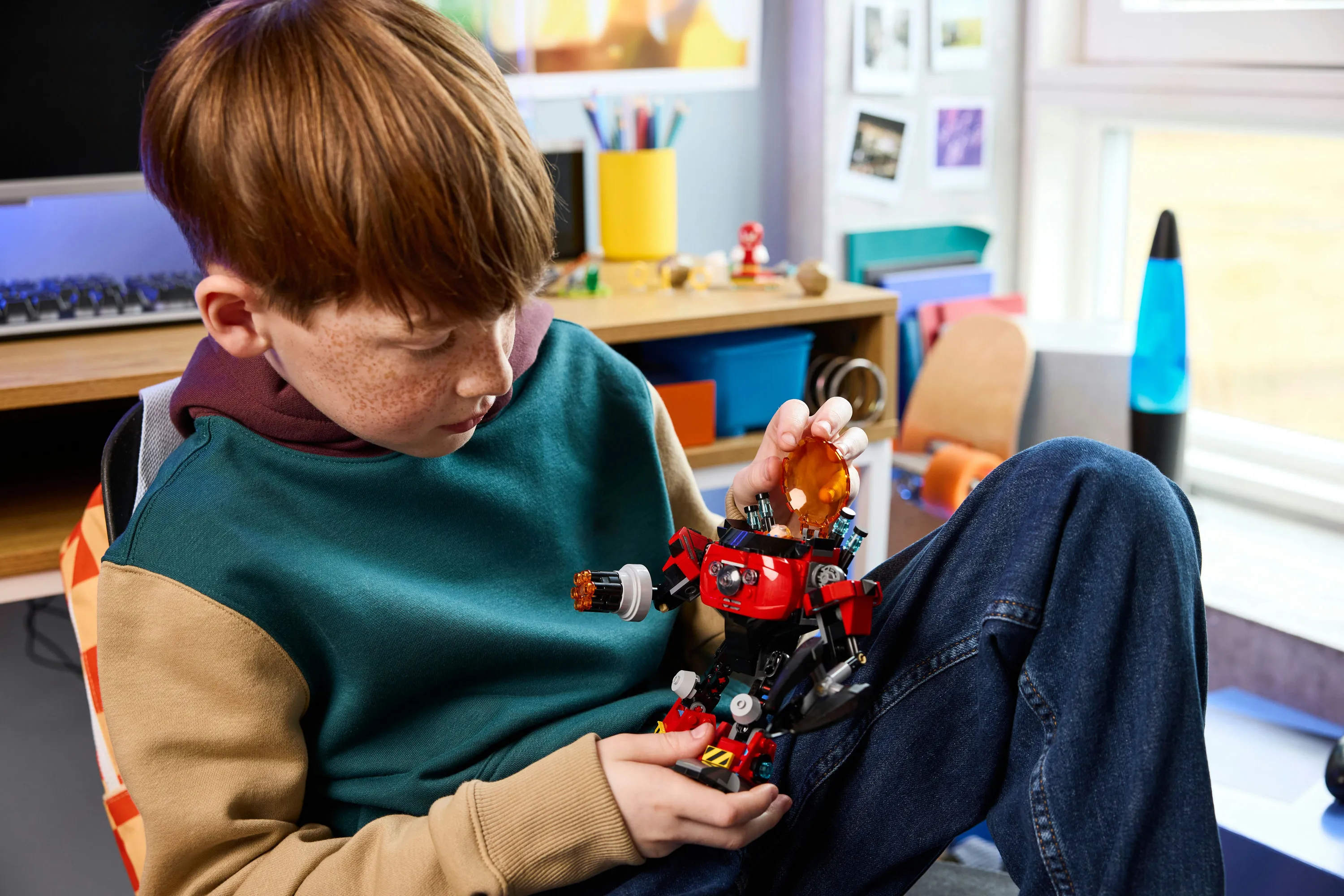 LEGO Sonic the Hedgehog Knuckles mot Dr. Eggman och Egg Crusher-robot 77005