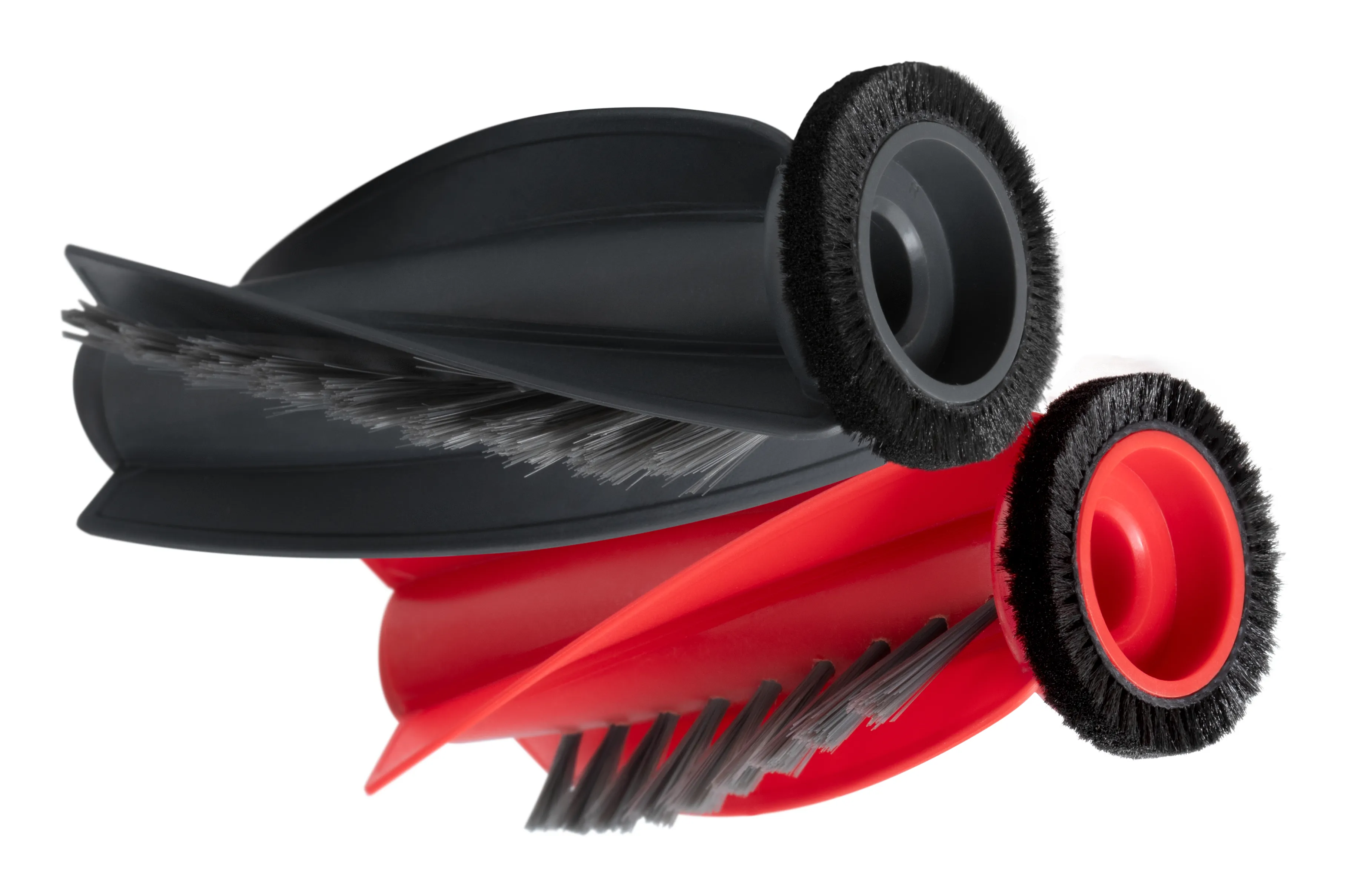 Roborock Duodivide - huvudborste i gummi, svart, r&ouml;d