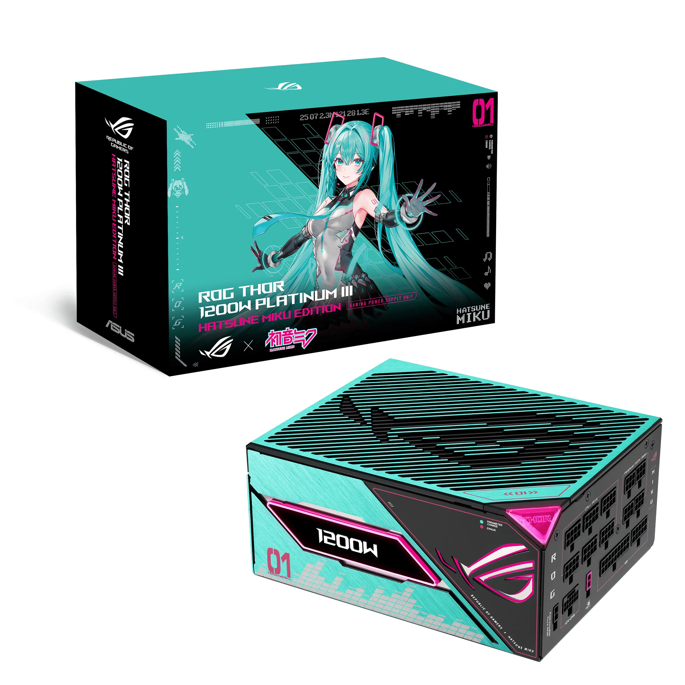 ASUS ROG Thor Platinum III Hatsune Miku Edition 1200W - PSU, 80 Plus Platinum
