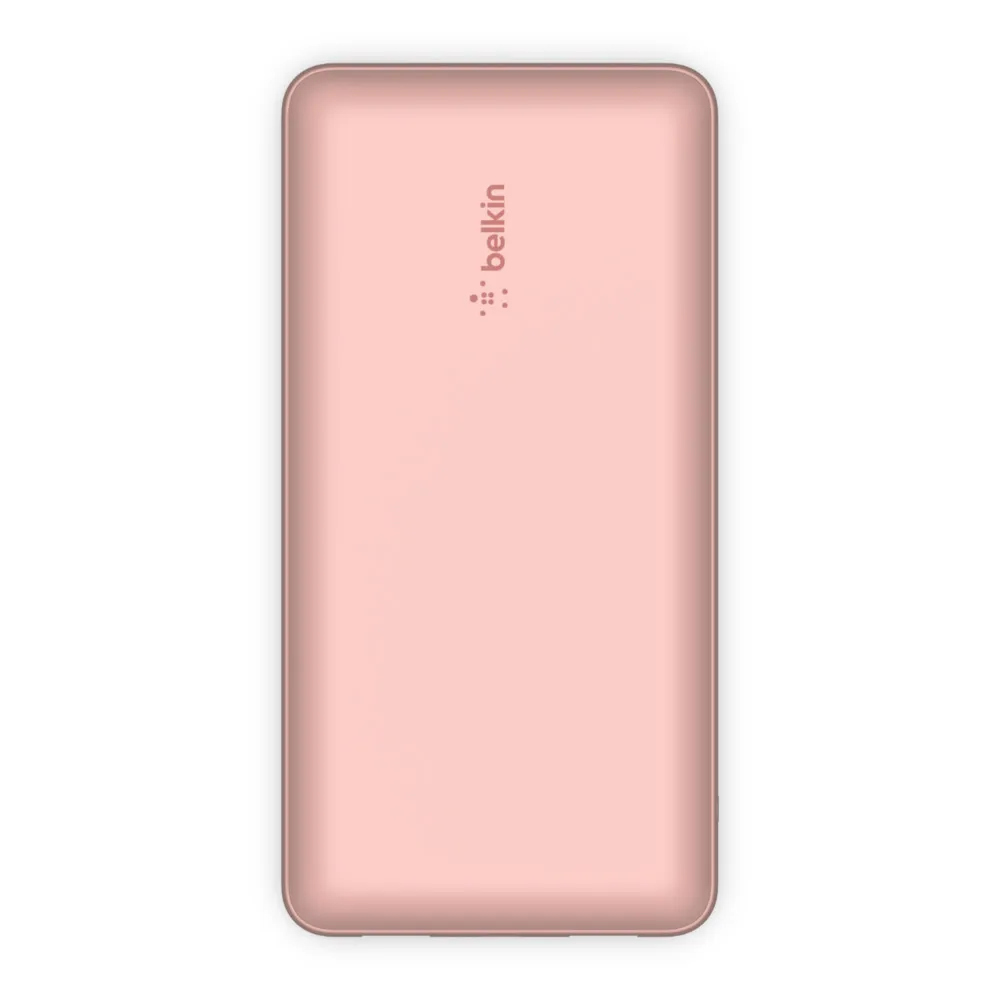 Belkin 20K Power Bank,USB-A & C 15w,Rose Gold