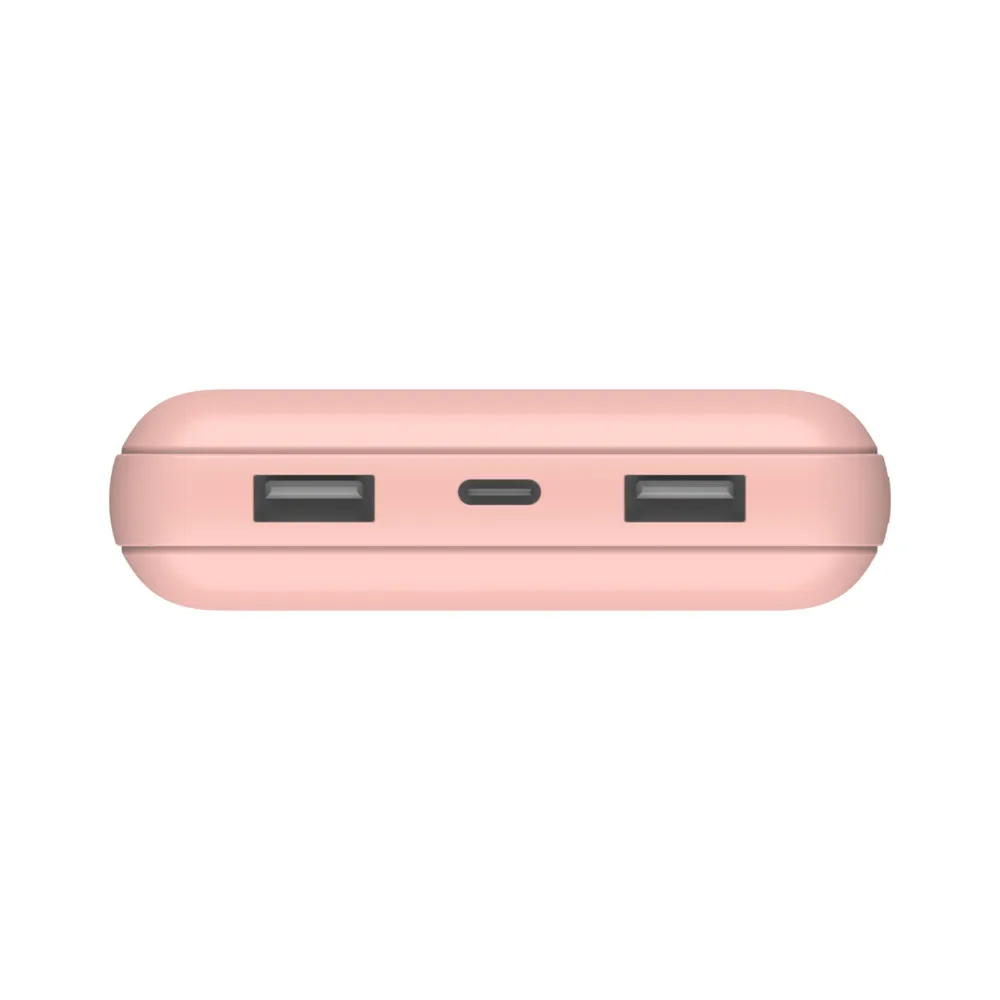 Belkin 20K Power Bank,USB-A & C 15w,Rose Gold