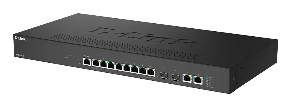 D-Link DMS-1250-12/E - Administrerbar Layer 2-switch, Svart