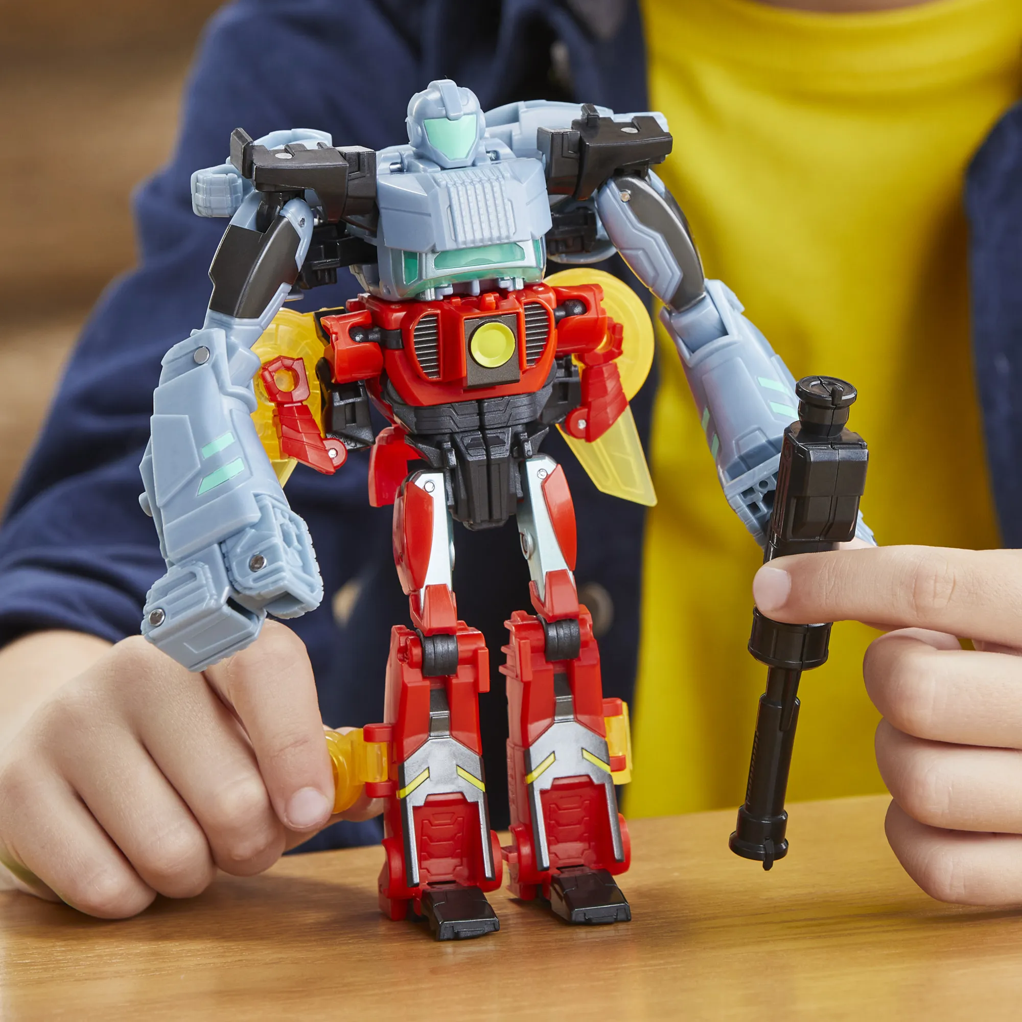 Hasbro Transformers EarthSpark Cyber-Combiner Terran Twitch and Robby Malto, toy figure