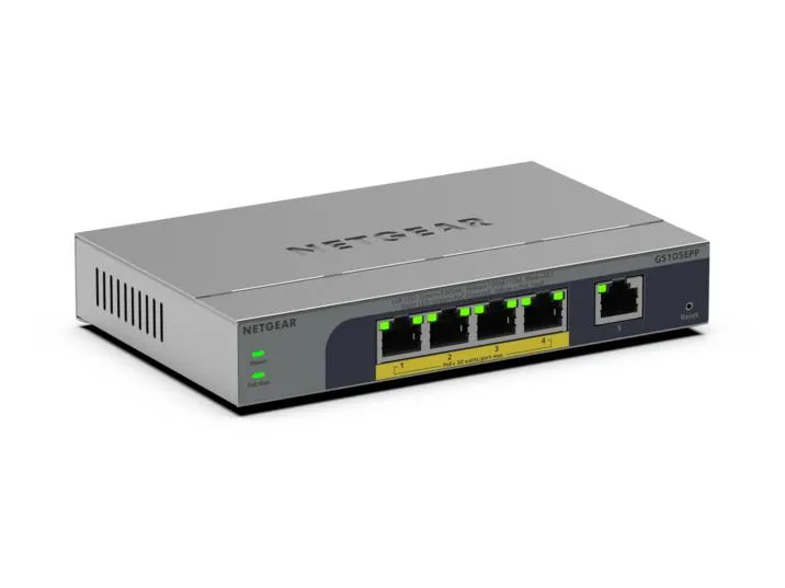 Netgear 5-Port Gigabit Ethernet Easy Smart High-Power PoE+ - switch
