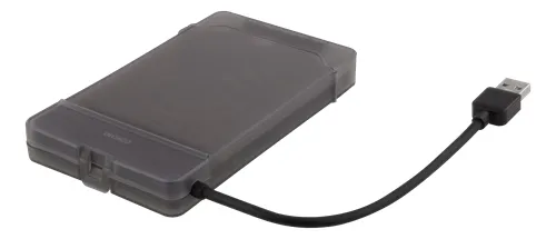 DELTACO 2,5&quot; Externt HDD/SSD-kabinett, USB 3.1 Gen 1, SATA 3.0, UASP,