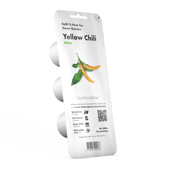 Click and Grow Smart Garden Refill 3-pack - Gul Chilipeppar