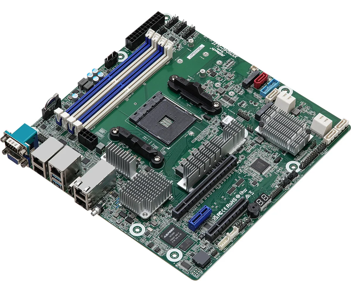 ASRock Rack X570D4U-2L2T/BCM AM4 mATX Motherboard