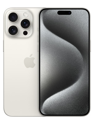 Refurbished iPhone 15 Pro Max 256GB, White Titanium (Excellent condition, New Battery)