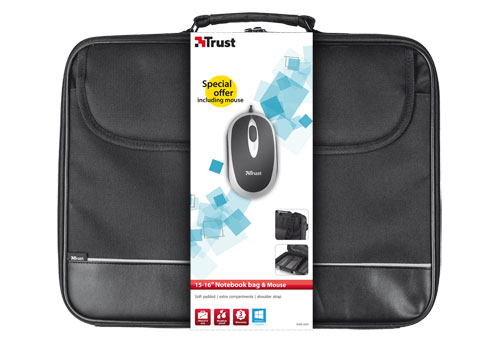 TRUST 15-16&quot; LAPTOP BAG + MOUSE