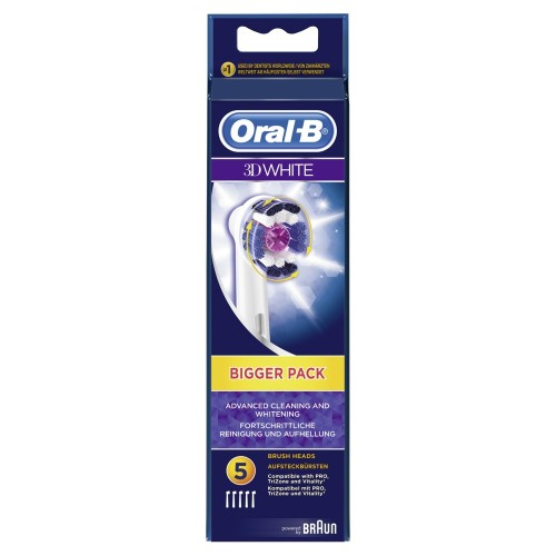 Braun (Oral-B) 3D White - borsthuvuden, 5 st