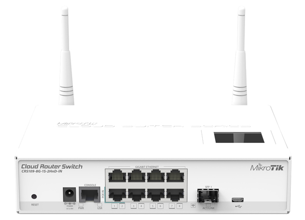 Mikrotik CRS109-8G-1S-2HND-IN 128MB RAM 8xGE 1xSFP 2.4GHz PSU