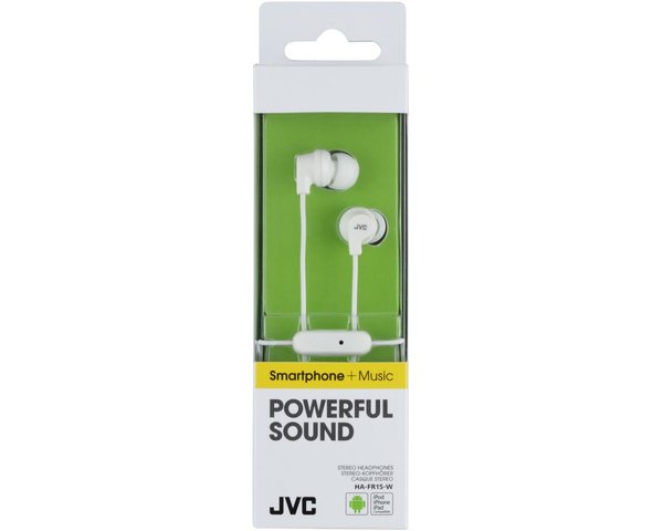 JVC H&ouml;rlur FR15 In-Ear Remote Mic Vit
