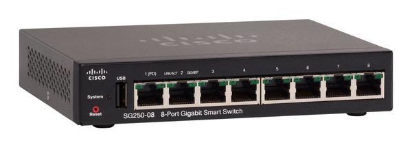 Switch/Cisco SG250-08 8P Gigabit SmartSw