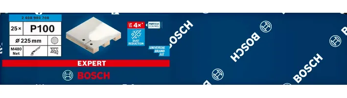 Bosch mesh structure sanding sheet M480 225mm K100 25x - 2608900708 EXPERT RANGE