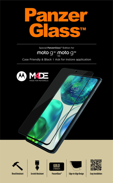 PANZERGLASS MOTOROLA MOTO - G52/G82 5G/EDGE 30 CF BLK