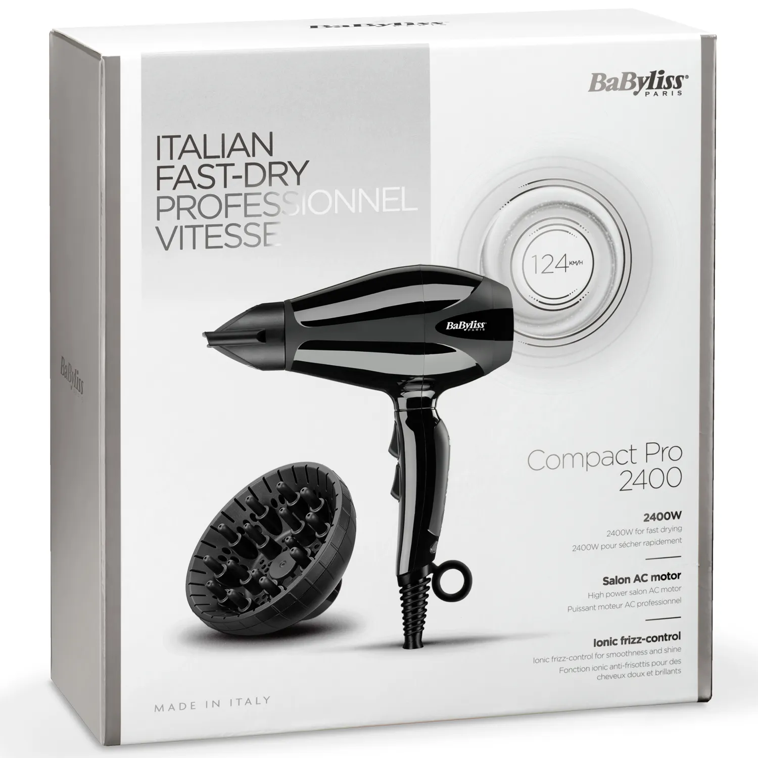 Babyliss Compact Pro 2400 - hair dryer, black