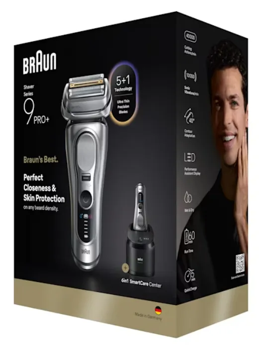 Braun Series 9 PRO+ 9667cc -parranajokone, hopea