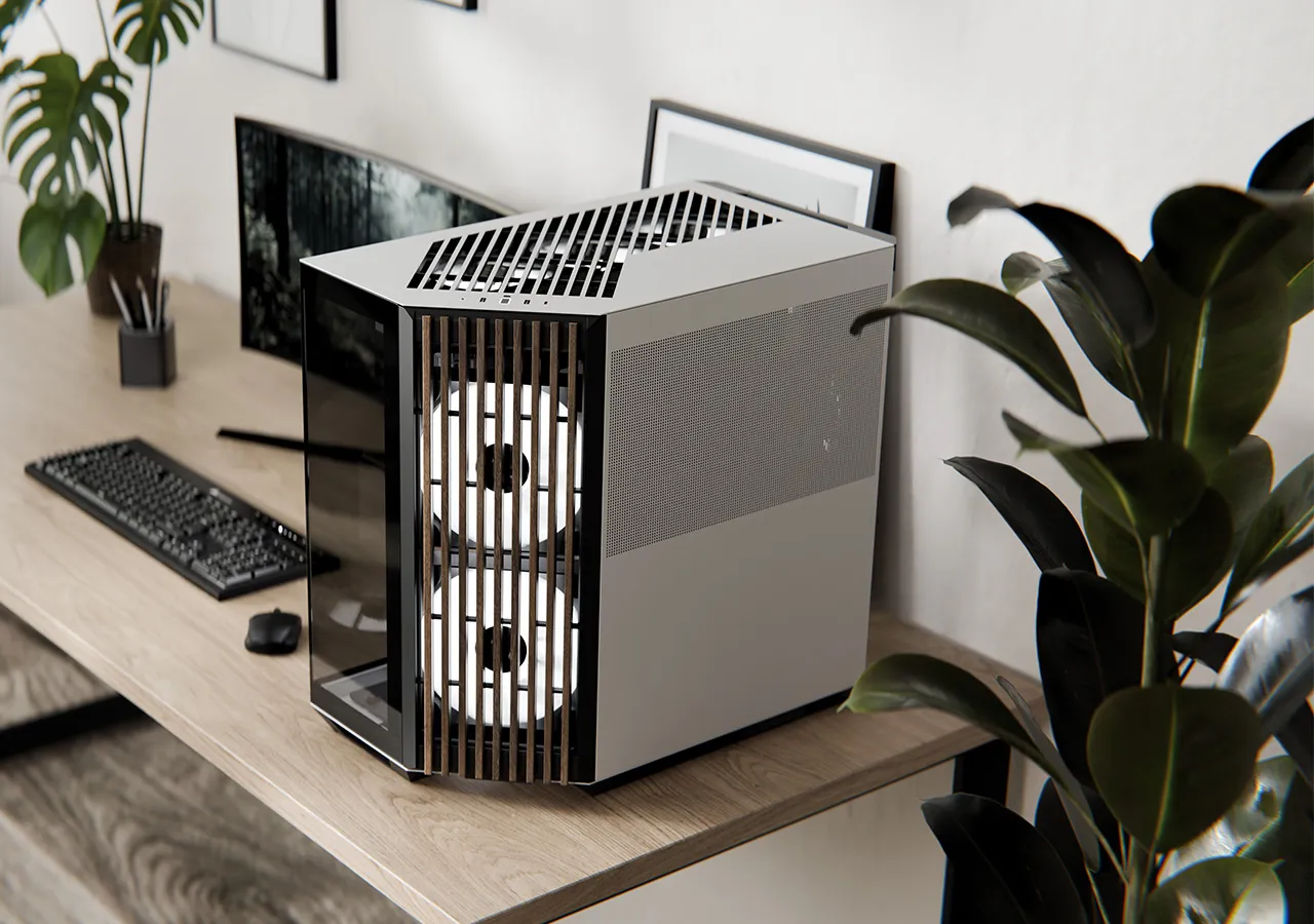 APNX V1 Midi-Tower Case with window, Black/White