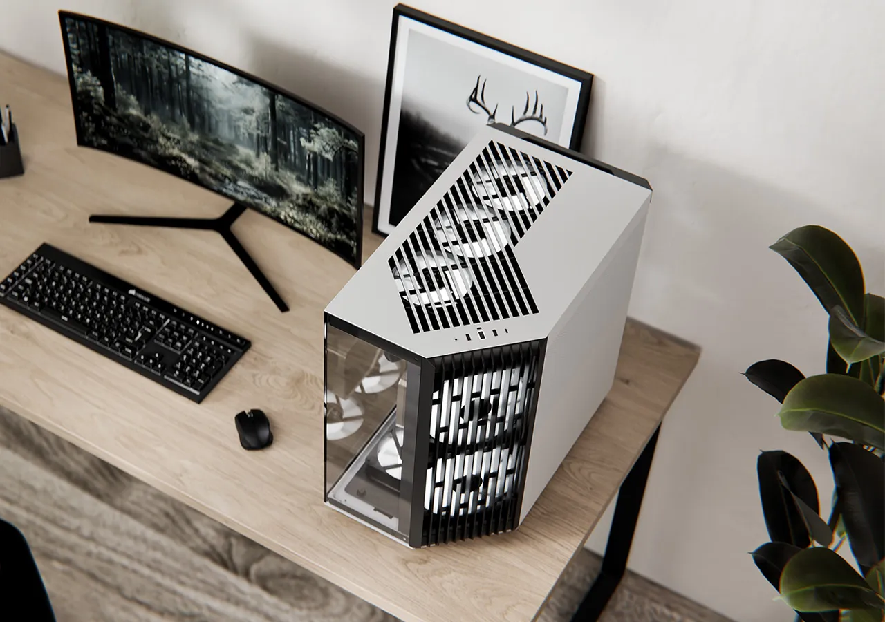 APNX V1 Midi-Tower Case with window, Black/White